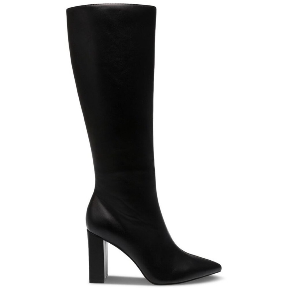 Wild Pair Womens IslahWC Black Faux Leather Tall Knee-High Boots Shoes New sz 8